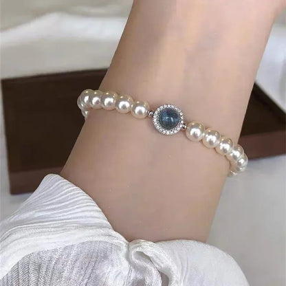 Luxury 925 Silver Pearl Bracelet for Women