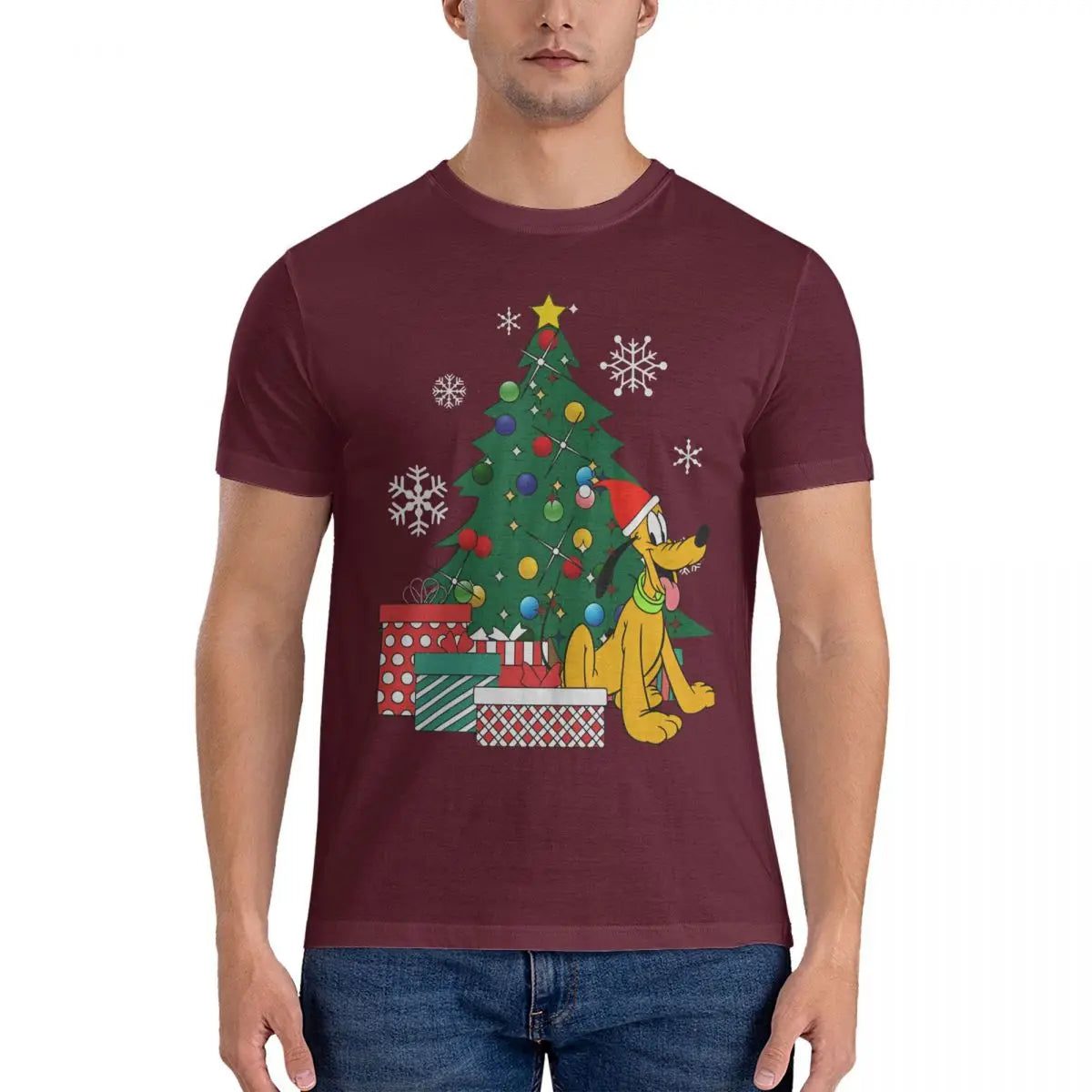 Casual Men's Christmas Tree T-Shirts 6XL