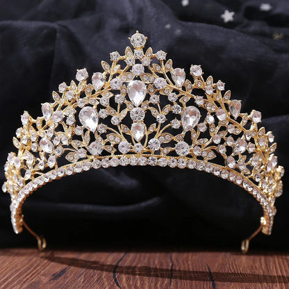 Luxury Crystal Tiara for Bridal Hair Jewelry
