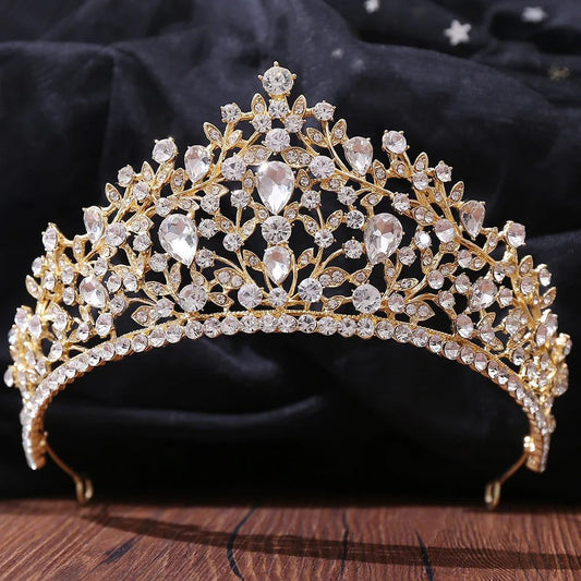 Luxury Crystal Tiara for Bridal Hair Jewelry