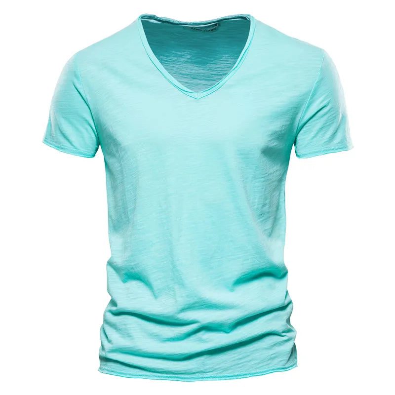 Men's Cotton V-Neck T-Shirt for Fitness
