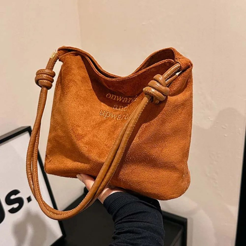 Large Capacity Suede Handbag for Women
