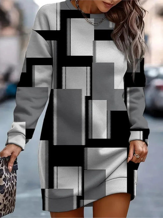 Autumn Winter Casual Loose Sweatshirt Dress