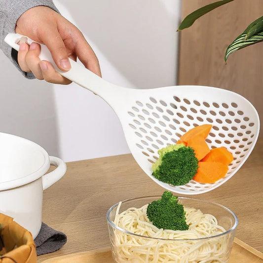 Nonstick Slotted Spoon Colander for Easy Draining