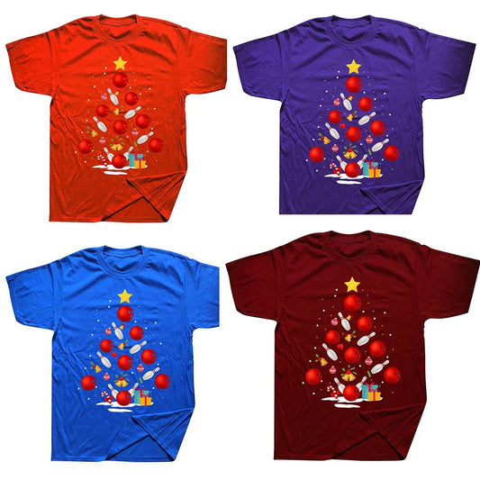 Funny Bowling Christmas T-Shirt for Men