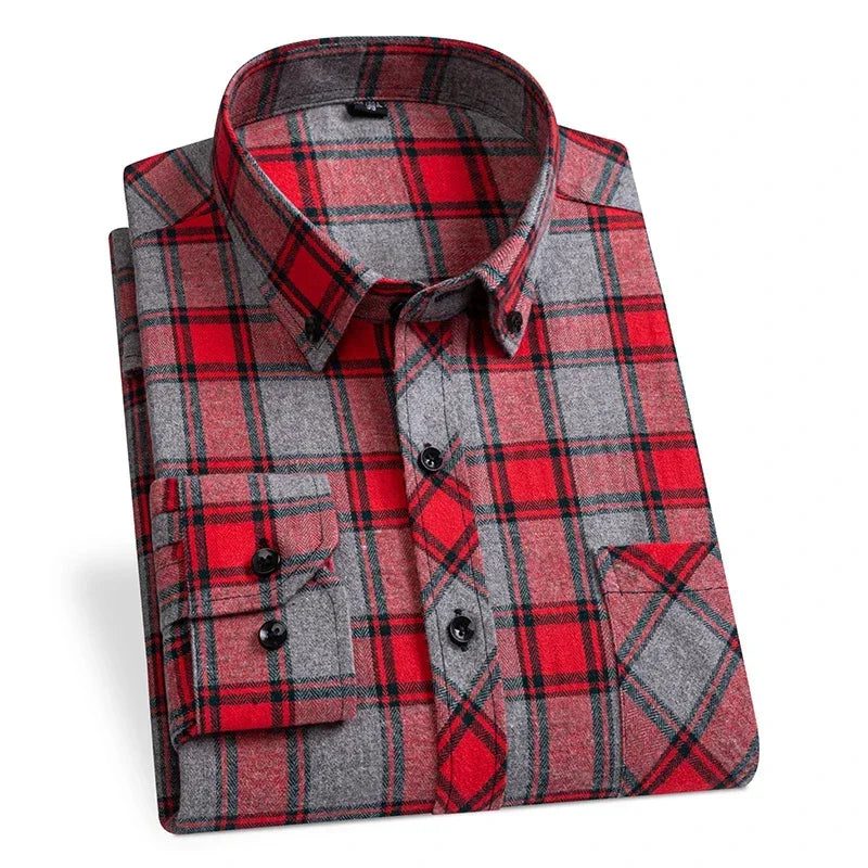 2024 Men's Plus Size Flannel Casual Shirts