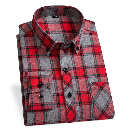 2024 Men's Plus Size Flannel Casual Shirts