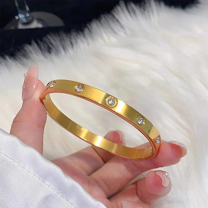 Waterproof Titanium Steel Bangles for Women