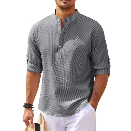 2024 Men's Casual Linen Long Sleeve Shirt