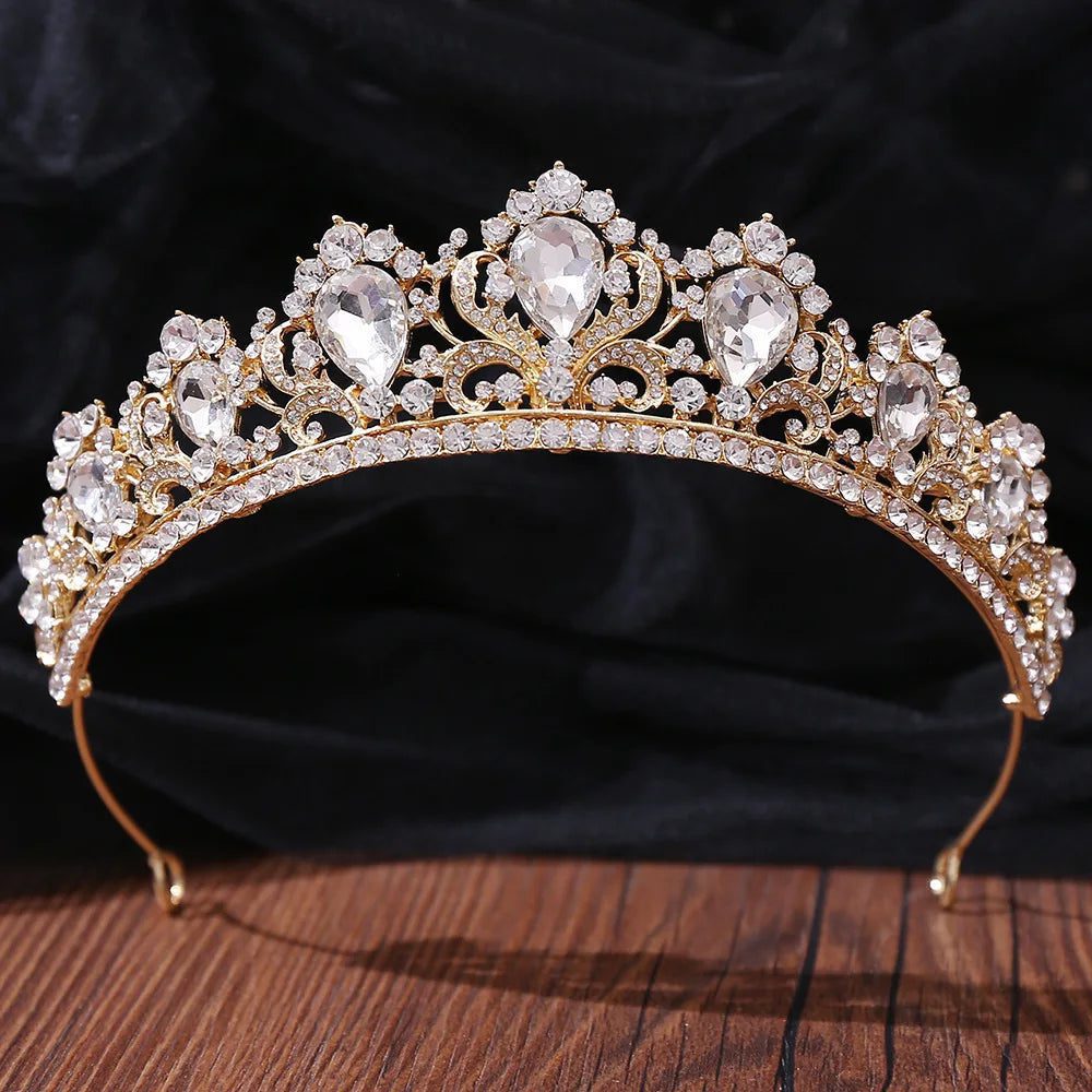 Luxury Crystal Tiara for Bridal Hair Jewelry