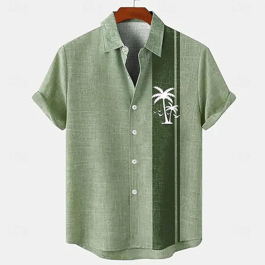 Men's Casual Short Sleeve Linen Shirt
