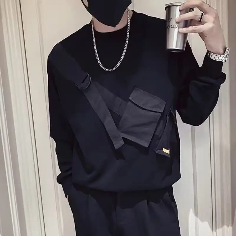 Men's Casual O-Neck Pocket T-Shirt 2023