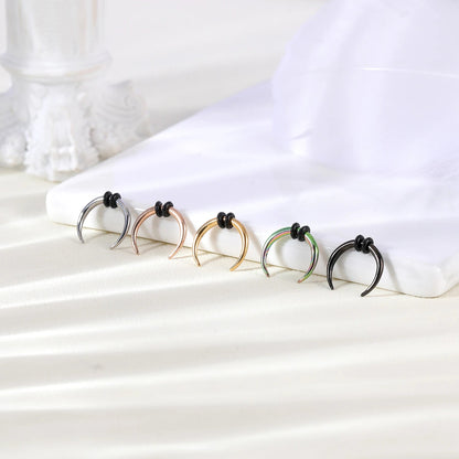 Black Stainless Steel Septum Rings for Piercing
