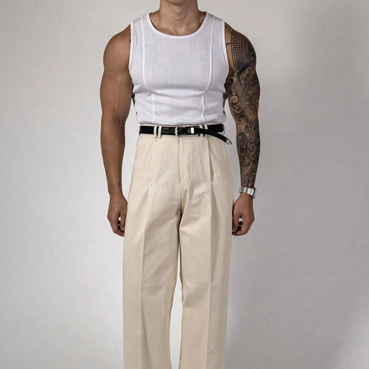 2024 Men's Ribbed Sleeveless Muscle Tank Top