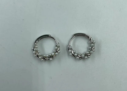 Elegant Pearl Circle Earrings for Women