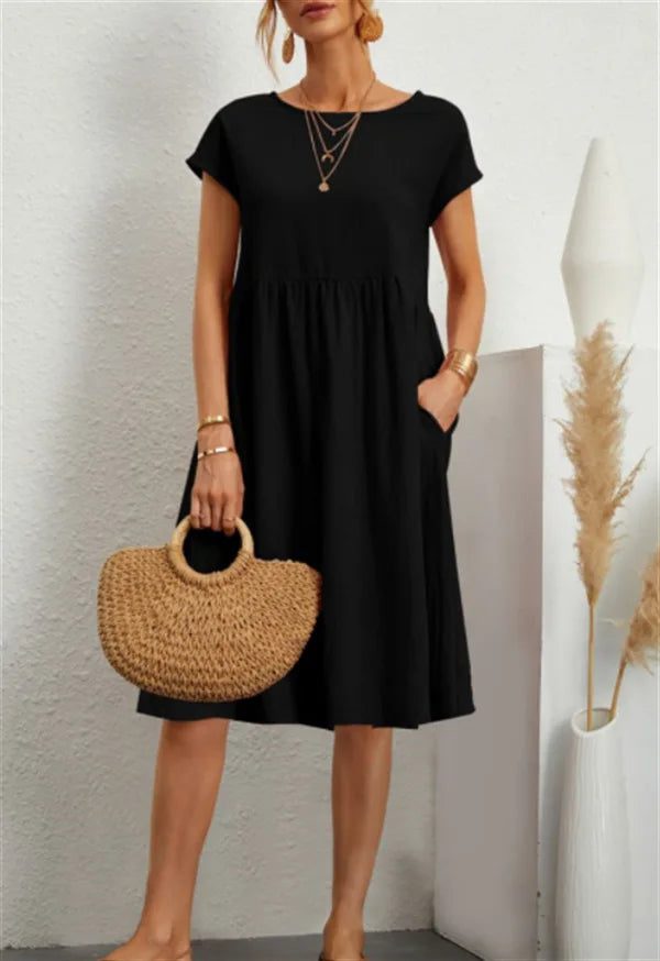 Chic Summer Cotton Linen Dresses for Women