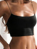 Black Halter Crop Top Women Summer