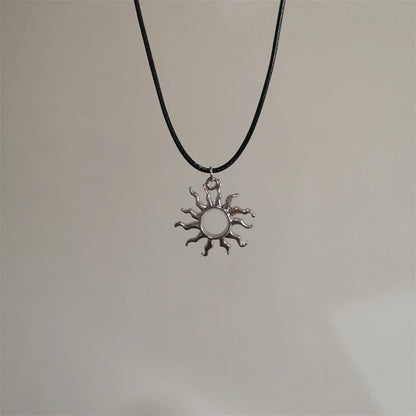 Vintage Spiral Vortex Pendant Leather Necklace 2023