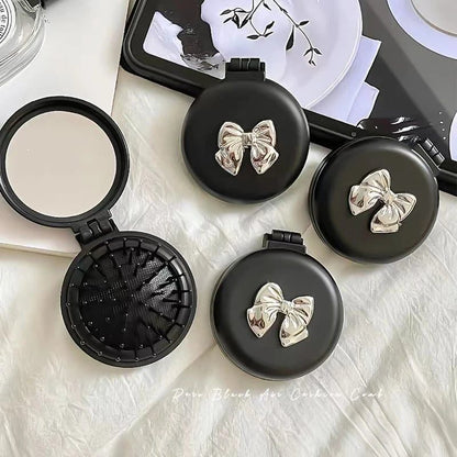 Portable Folding Massage Comb with Mirror