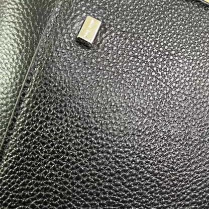 High-Capacity Leather Suede Commuting Handbag