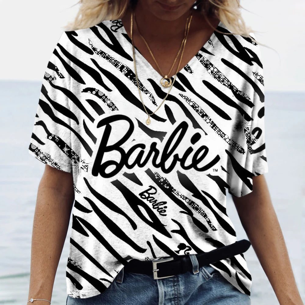 Casual V-Neck Summer Tee for Women