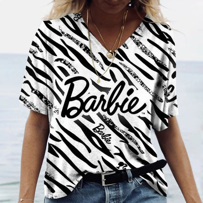 Casual V-Neck Summer Tee for Women