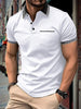 Men's Casual Short-Sleeved Polo Shirt - Breathable