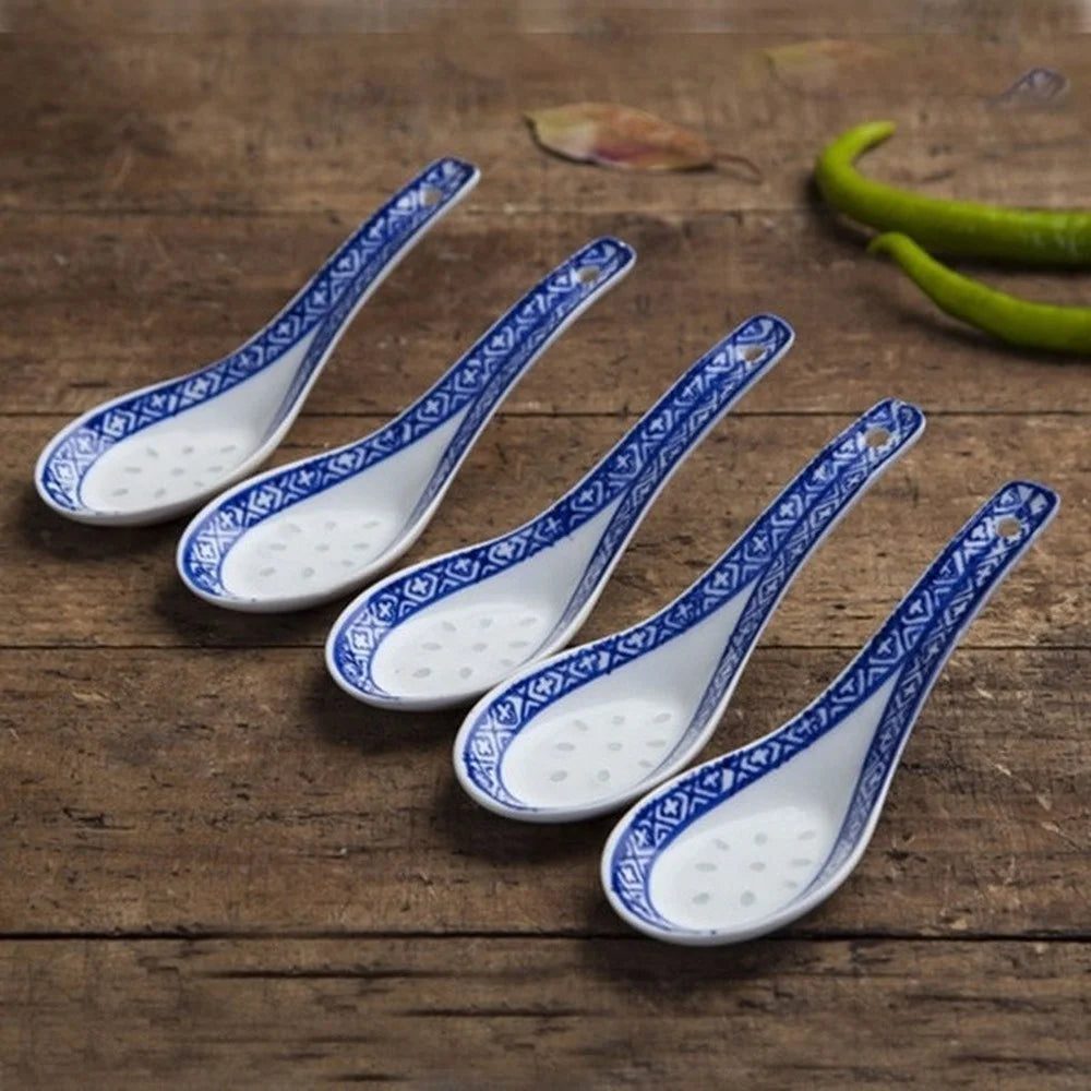 5 Ceramic Soup Spoons for Dining Elegance
