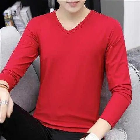 Men's Oversize V-Neck Silk T-Shirts 2023