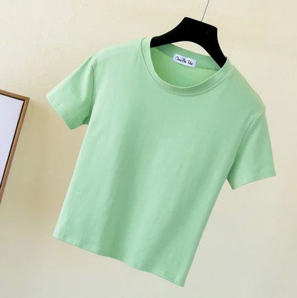 Trendy Cropped Cotton T-Shirts for Women
