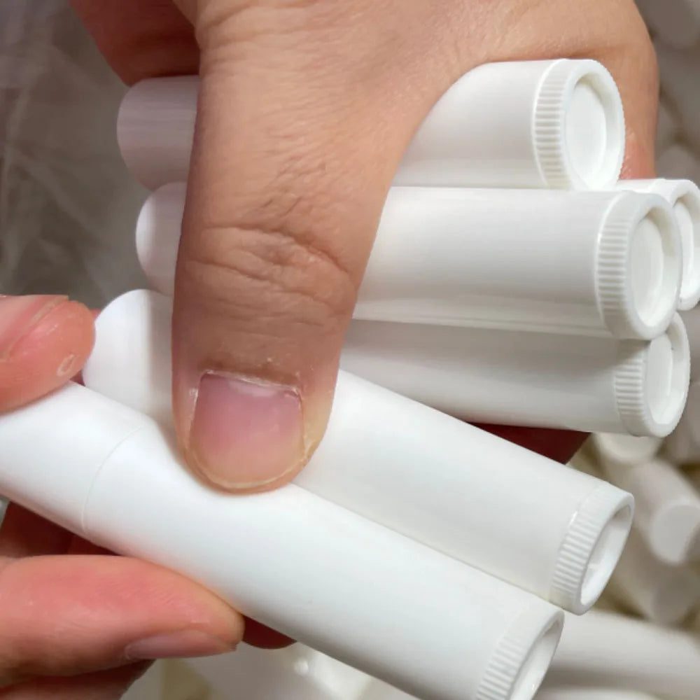 White Lip Balm Tubes for DIY Cosmetics