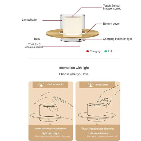 Rechargeable Small Decorative Night Lamp for Romance