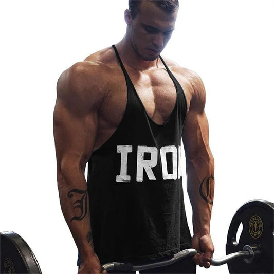 Men's Cotton Workout Tank Top for Bodybuilding