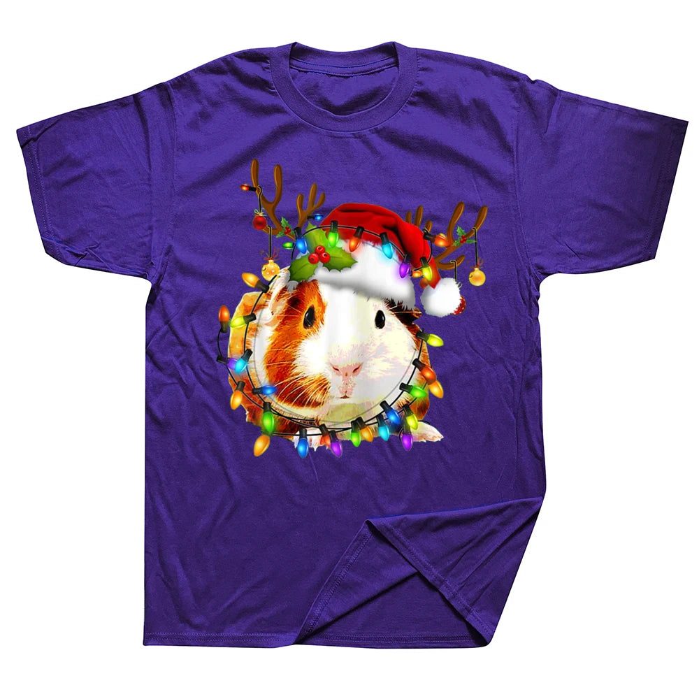 Funny Guinea Pig Christmas T-Shirt for Men