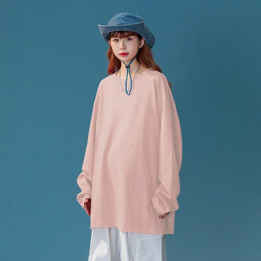 Trendy Long Sleeve Cotton T-Shirts for Women