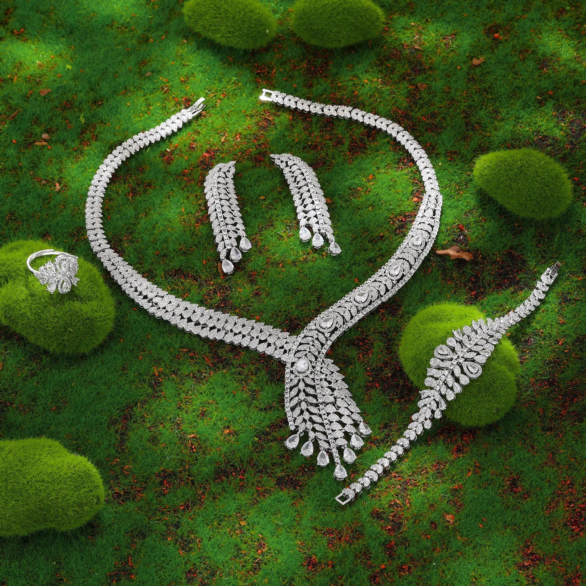 2023 Bridal Wedding Jewelry Set - 4 Pieces