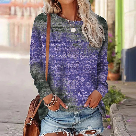 Trendy Long Sleeve Cotton T-Shirts for Women