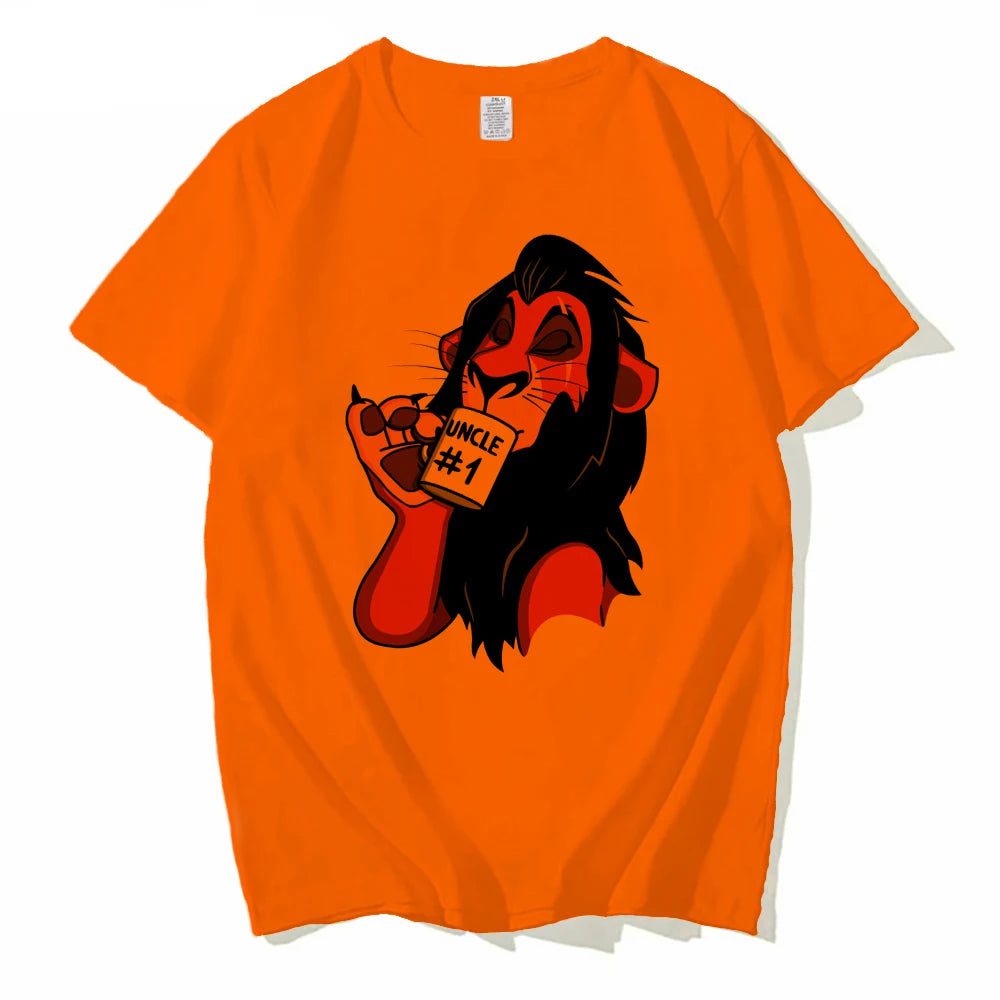 Men's Oversized Pocket T-Shirt with Lion Print