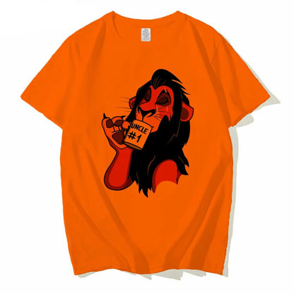 Men's Oversized Pocket T-Shirt with Lion Print