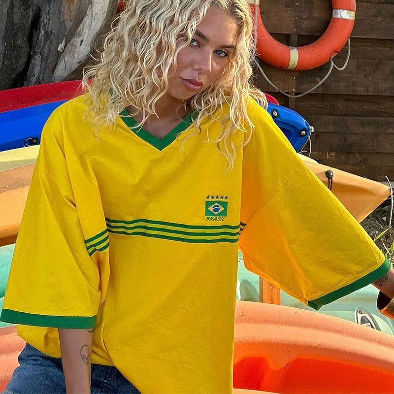 Stylish Yellow Oversized T-Shirt for Women