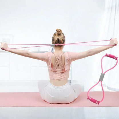 8 Shaped Resistance Bands for Home Workouts