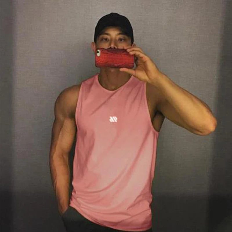 Men's Breathable Mesh Tank Top for Fitness