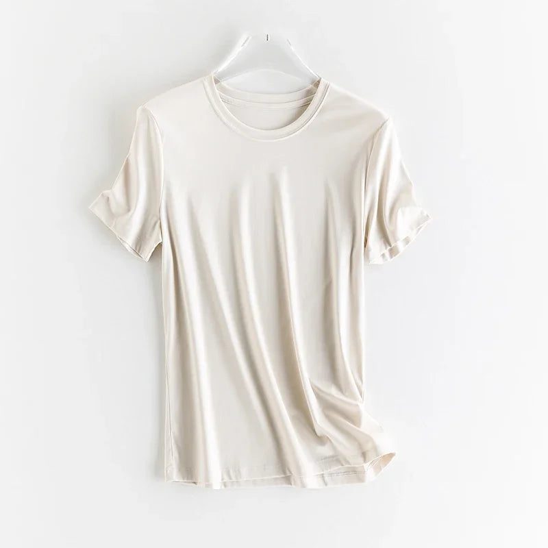 Luxury Silk Cropped T-Shirts for Women