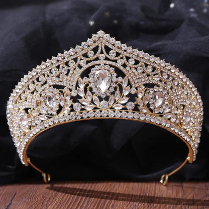 Luxury Crystal Tiara for Bridal Hair Jewelry