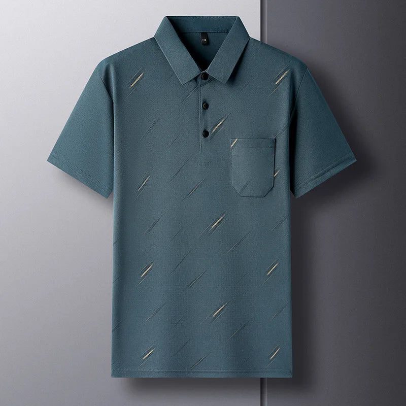 Men's Ice Silk Short-Sleeve Polo Shirt