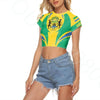 2023 Women's Cropped T-Shirt with Gabon Flag