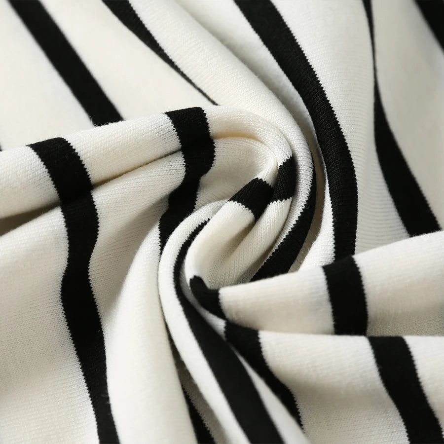 Summer Striped Cotton T-Shirts for Women