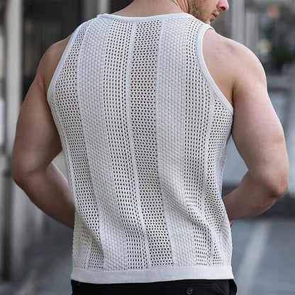 Men's Ribbed Tank Top - Casual Summer Wear