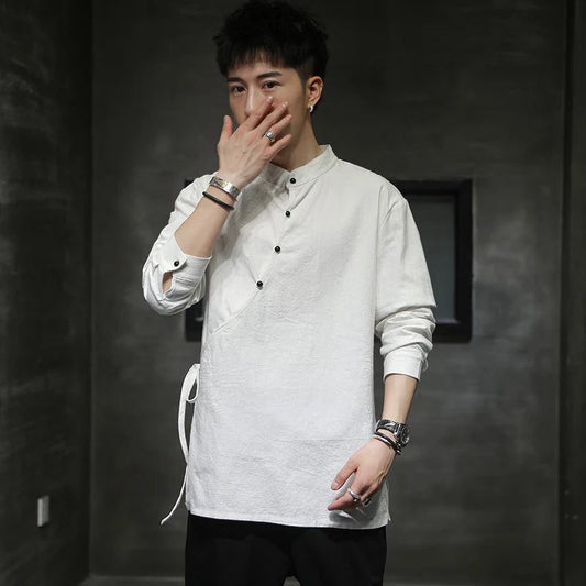 Men's Retro Chinese Hemp Linen Shirt