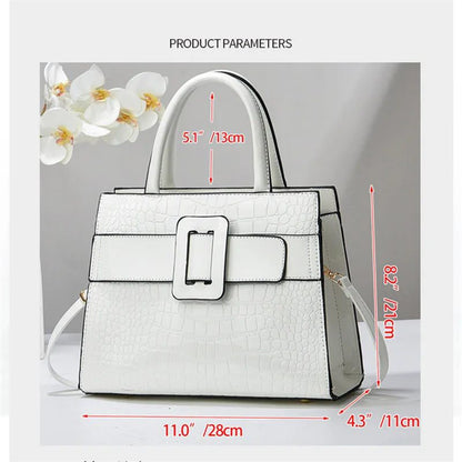 Luxury Crocodile Pattern Crossbody Handbag for Women